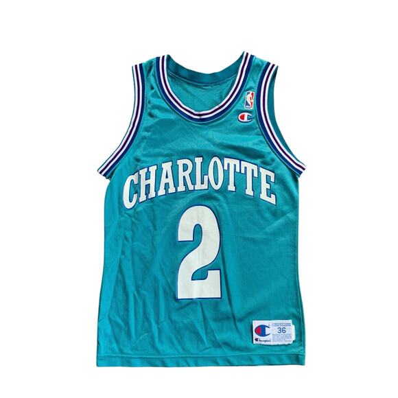 Champion Other - Charlotte Hornets #2 Larry Johnson Champion Jersey - Small